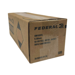 Federal American Eagle XM193 5.56 55 Grain Full Metal Jacket 500rds Per Case (XM193)
