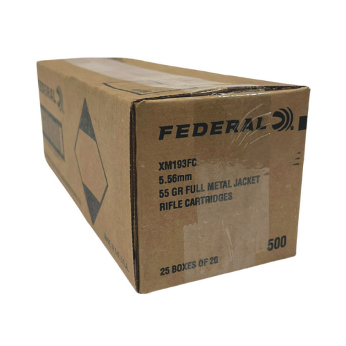 Federal American Eagle XM193 5.56 55 Grain Full Metal Jacket 500rds Per Case (XM193)